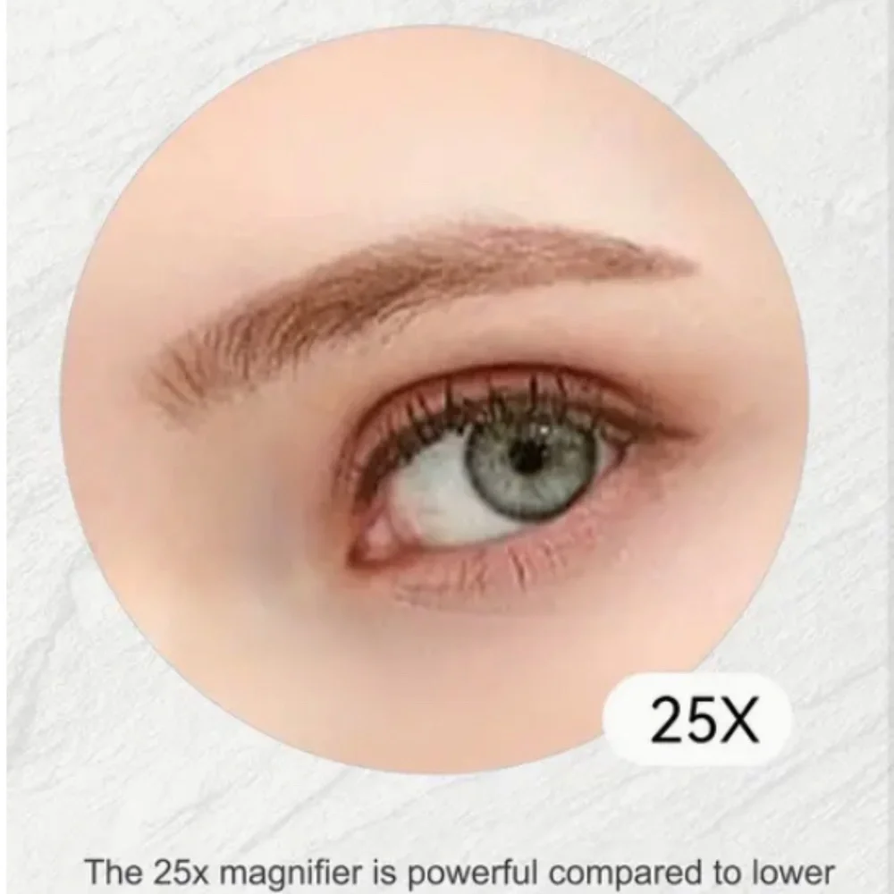 25X Magnifying Mirror with Handle + FREE TWEEZERS